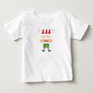 Camiseta Para Bebê Sou o boné dos Papais noeis-rei