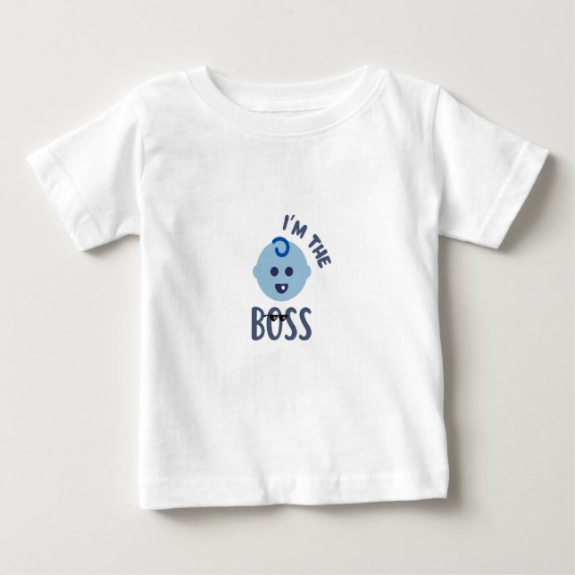 Camiseta Para Bebê Sou o chefe (Frente)
