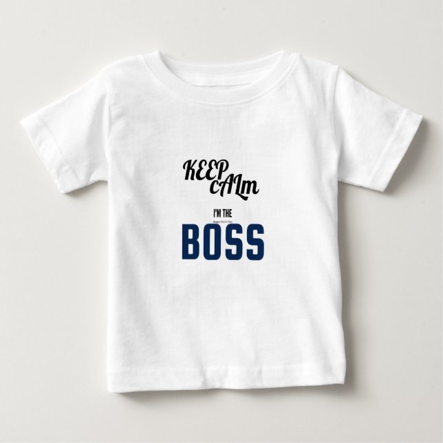 Camiseta Para Bebê Sou o Chefe (Frente)