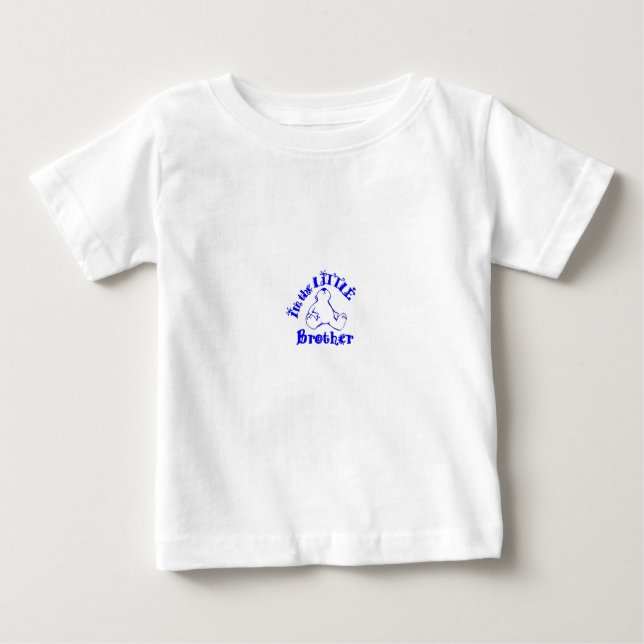 Camiseta Para Bebê Sou o pequeno Irmão Onsie (Frente)