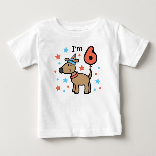 Camiseta Para Bebê Sou o Seis Doggie (Frente)
