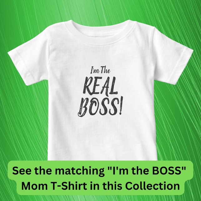Camiseta Para Bebê Sou o verdadeiro chefe! Matando a mamãe, querida,  (Criador carregado)
