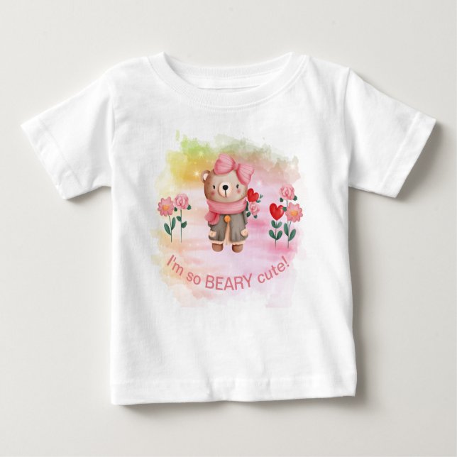 Camiseta Para Bebê "Sou tão bonitinha" (Frente)