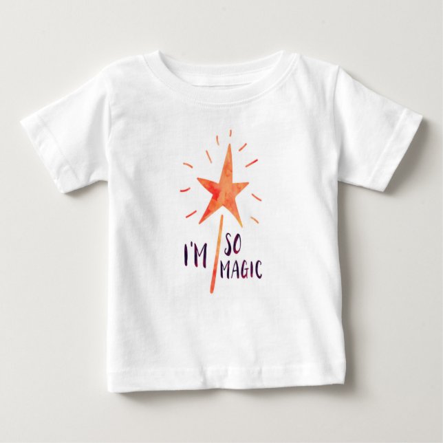 Camiseta Para Bebê Sou Tão Magic Girls Toddler Ruffle T Shirt (Frente)