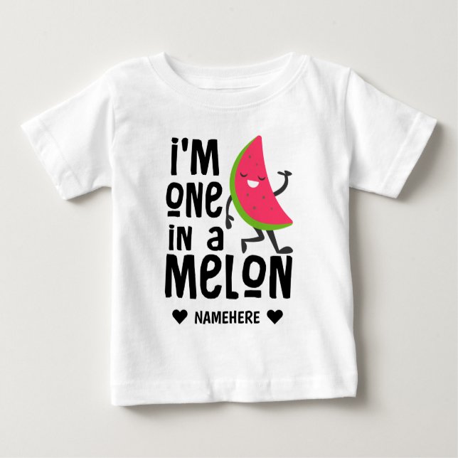 Camiseta Para Bebê Sou um em um Melão (Frente)