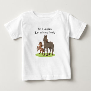 Camiseta Para Bebê Sou um Guardião (Cavalos)