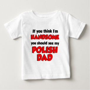 Camiseta Para Bebê Sou um Pai polonês bonito