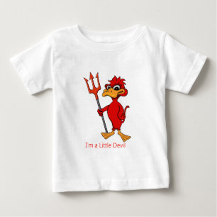 Camiseta Para Bebê Sou um Pequeno Camiseta do Bebê do Diabo