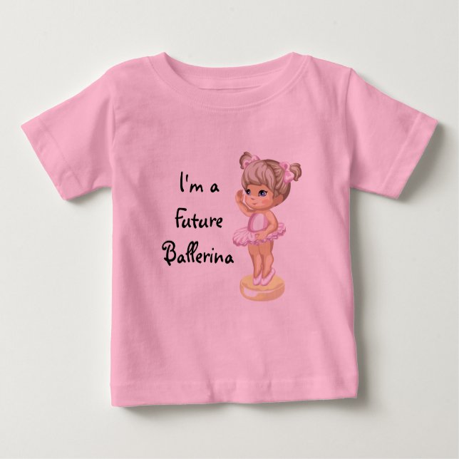 Camiseta Para Bebê Sou uma futura Ballerina (Frente)