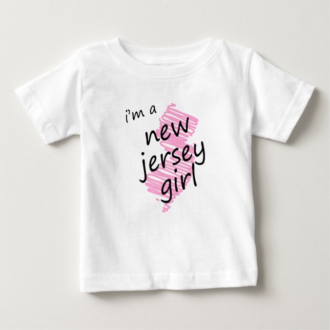 Camiseta Para Bebê Sou uma New Jersey Girl (Frente)