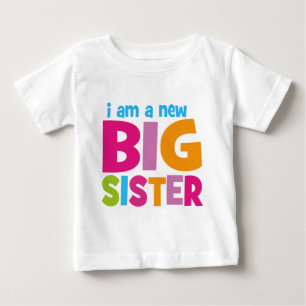 Camiseta Para Bebê Sou uma nova Irmã Grande