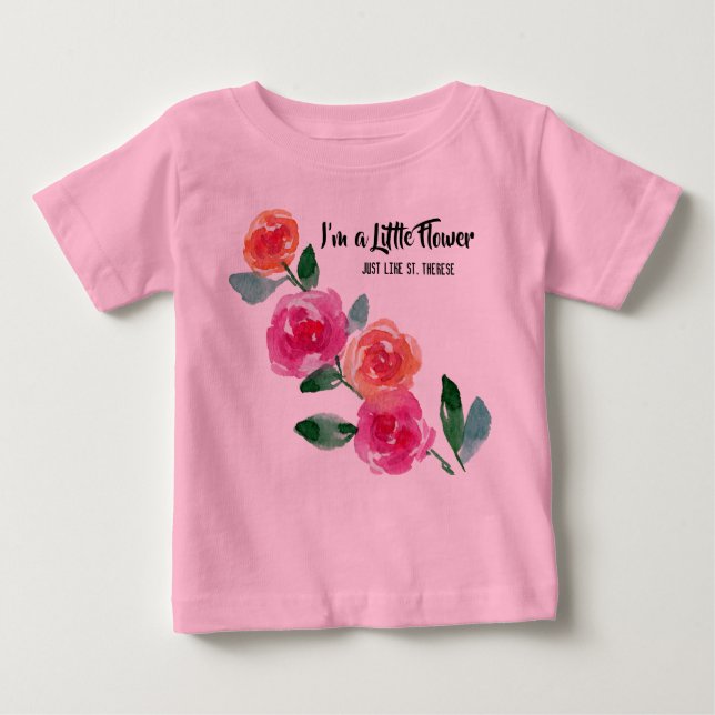 Camiseta Para Bebê Sou uma Rua de Flor, Rosas (Frente)