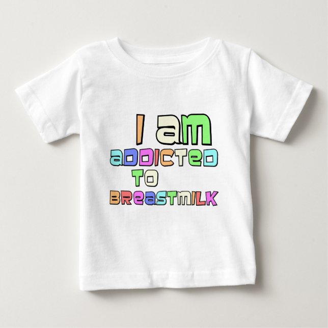 Camiseta Para Bebê Sou Viciado Em Leite Materno (Frente)