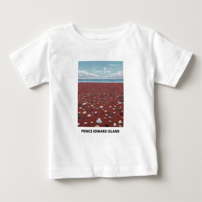 Camiseta Para Bebê Souris Beach Seaglass (Frente)