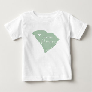 Camiseta Para Bebê South Carolina Home Grown  Estado de cores editáv