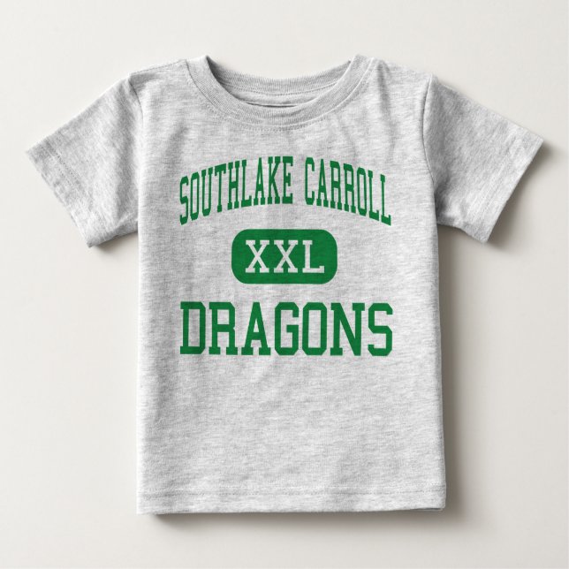 Camiseta Para Bebê Southlake Carroll - dragões - alto - Southlake (Frente)