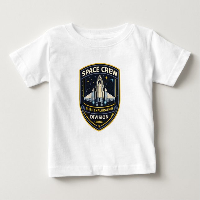 Camiseta Para Bebê Space Crew Exploration Division Baby T-Shirt (Frente)