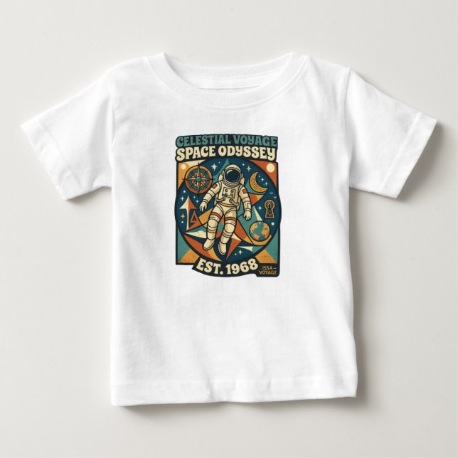 Camiseta Para Bebê Space Odyssey – Cosmic Adventure for Space Lovers (Frente)