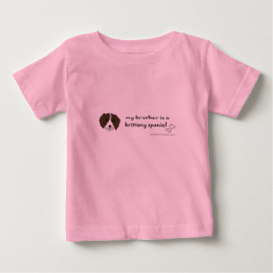 Camiseta Para Bebê spaniel bretão