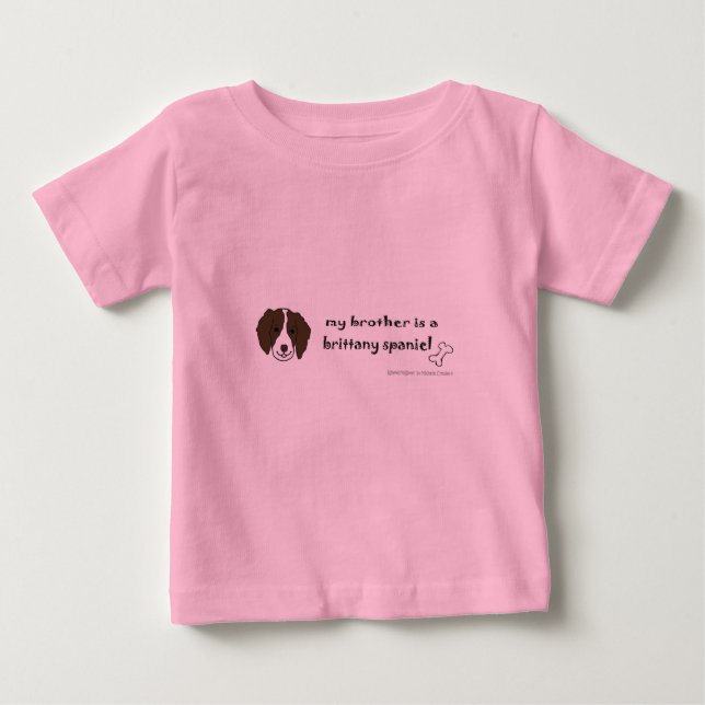 Camiseta Para Bebê spaniel bretão (Frente)