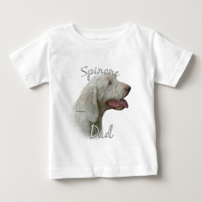 Camiseta Para Bebê Spinone Italiano Pai 2 (Frente)