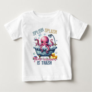 Camiseta Para Bebê Splash Splash Sua Opinião É Lixo