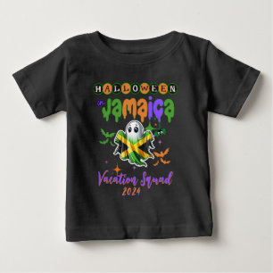 Camiseta Para Bebê Spookes Vibes na Jamaica Diversão Tropical do Hall