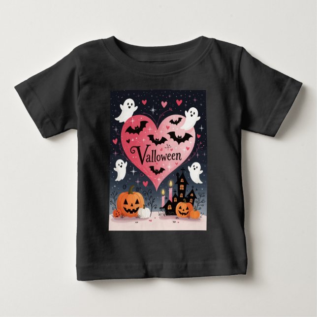 Camiseta Para Bebê Spooky And Sentimental Starlit Valloween (Frente)