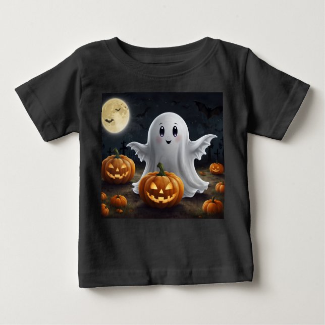 Camiseta Para Bebê "Spooky Delight" (Frente)