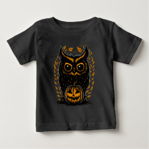 Camiseta Para Bebê Spooky Halloween Owl