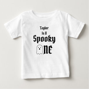 Camiseta Para Bebê Spooky One primeiro aniversario Baby T-Shirt