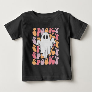 Camiseta Para Bebê Spooky Retro Ghost