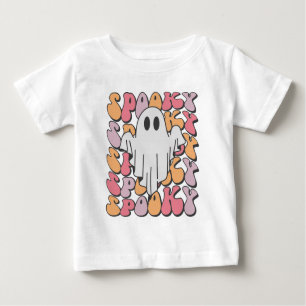 Camiseta Para Bebê Spooky Retro Ghost