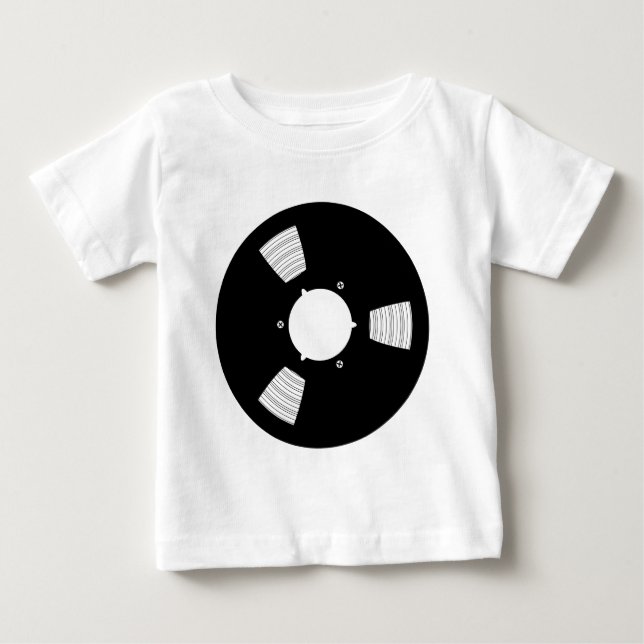 Camiseta Para Bebê Spool de Fitas de Gravação (Frente)