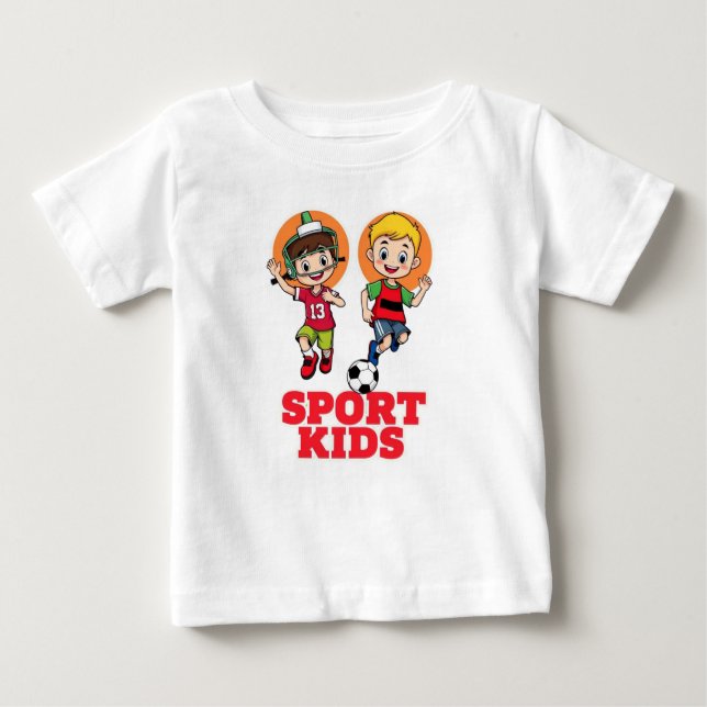 Camiseta Para Bebê Sporty Kids Fun! (Frente)