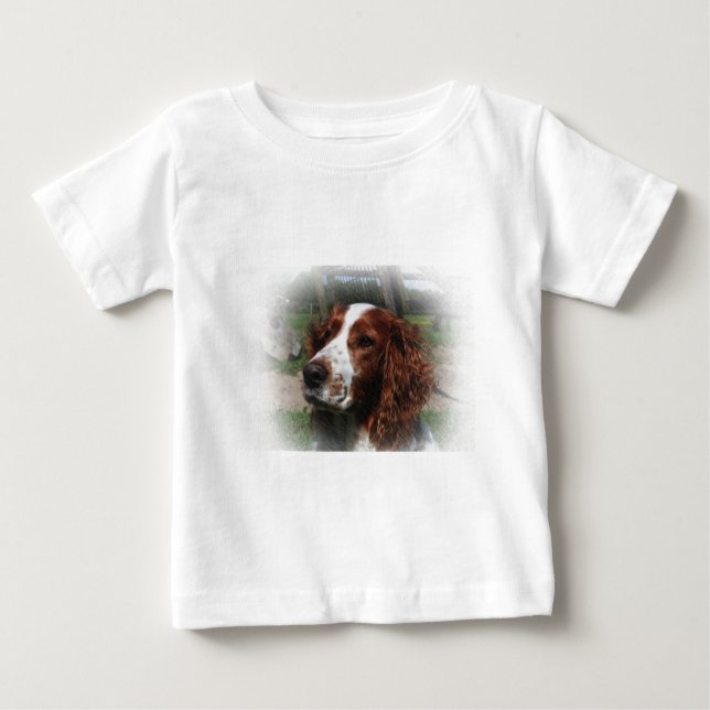 Camiseta Para Bebê Springer Spaniel Dog Art (Frente)