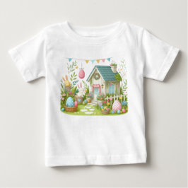 Camiseta Para Bebê “Springtime Easter Bunny Toddler T-Shirt”