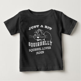 Camiseta Para Bebê Squirrel Love Squirrelly White Art Name