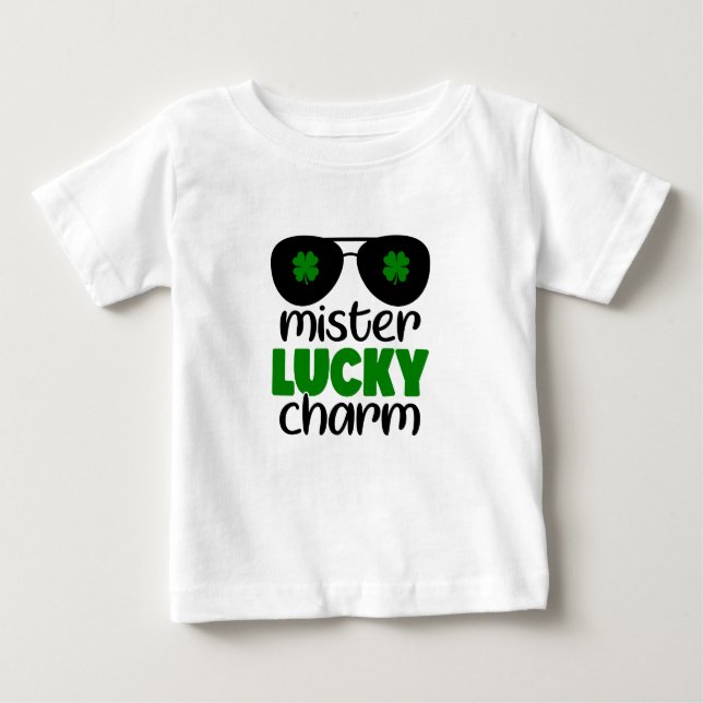 Camiseta Para Bebê Sr. Lucky Charm Baby (Frente)