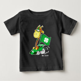 Camiseta Para Bebê Sr. Lucky. Rua girafa engraçada. Dia de Patrick