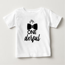 Camiseta Para Bebê Sr. ONEGreat primeiro aniversario