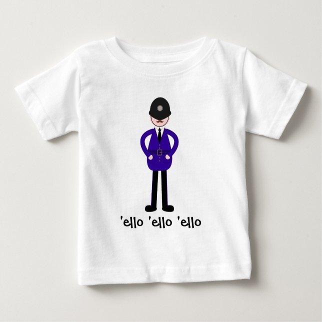 Camiseta Para Bebê Sr. Plod Polícia (Frente)