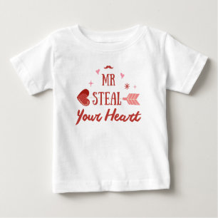 Camiseta Para Bebê Sr. Rouba seu coração