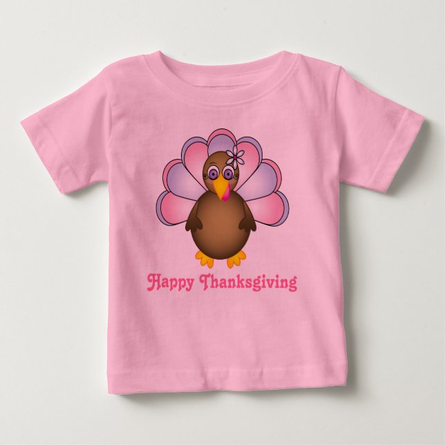Camiseta Para Bebê Sra. feliz Turquia da acção de graças (Frente)