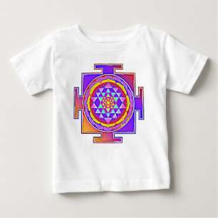 Camiseta Para Bebê Sri Yantra - Símbolo hinduísmo Design 1