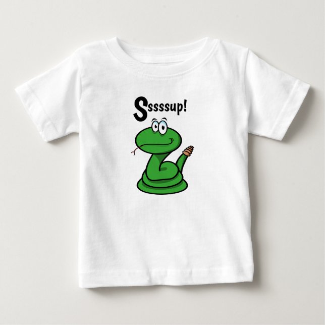 Camiseta Para Bebê Sssssup! Cobra (Frente)