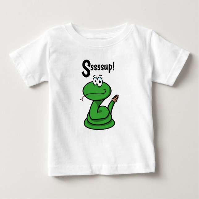 Camiseta Para Bebê Ssssup! Cobra (Frente)