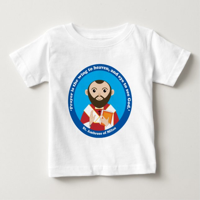 Camiseta Para Bebê St Ambrose de Milão (Frente)