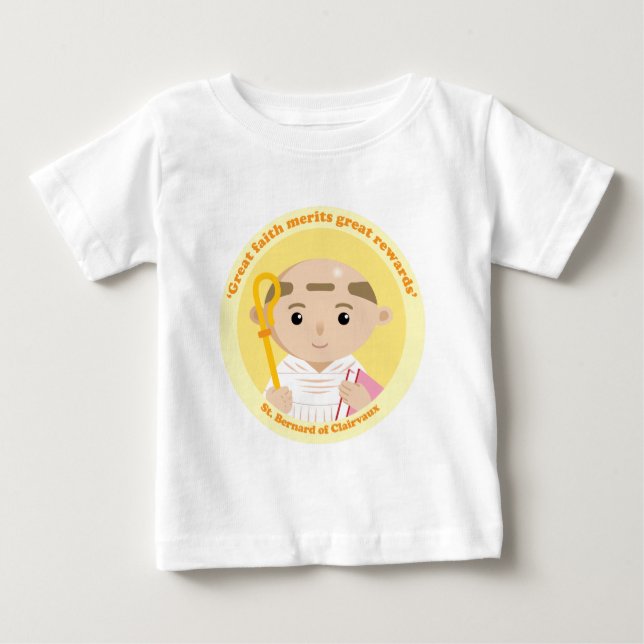 Camiseta Para Bebê St Bernard de Clairvaux (Frente)