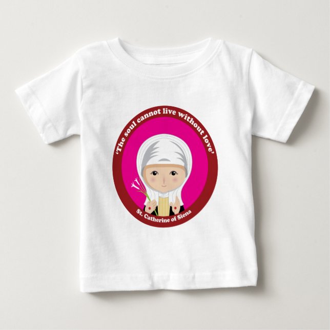 Camiseta Para Bebê St. Catherine de Siena (Frente)